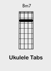 Ukulele chords B minor 7