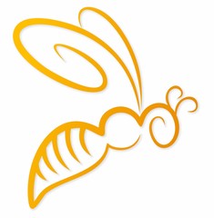 A symbol of the flying stylized bee.