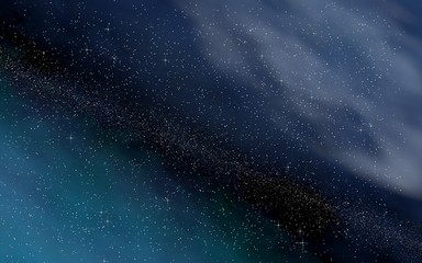 Colorful and beautiful space background. Outer space. Starry outer space texture. 3D illustration