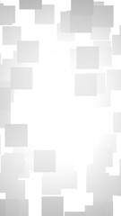 White abstract background. Misty backdrop with grey squares. 3D illustration