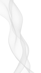 White abstract background. Fluttering white scarf. Waving on wind white fubric. 3D illustration