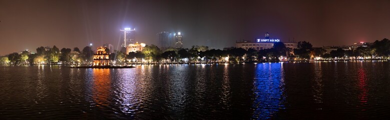 Hoàn Kiếm Lake in Hanoi, Vietnam