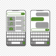 applications on the phone with a shadow