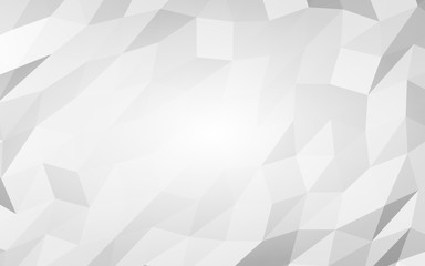 White abstract background. Lowpoly backdrop. Crumpled paper. 3D illustration