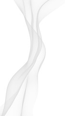 White abstract background. Fluttering white scarf. Waving on wind white fubric. 3D illustration