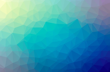 Illustration of abstract Blue, Purple And Green horizontal low poly background. Beautiful polygon design pattern.