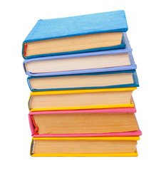 pile of books isolated on white background