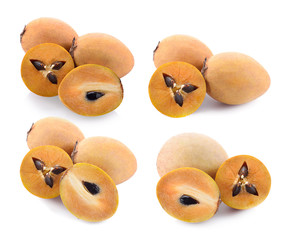 Sapodilla isolated on the white background
