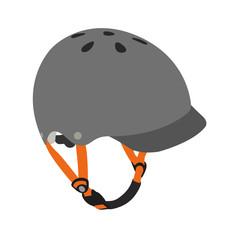 Bicycle mountain bike safety helmet gray and orange color