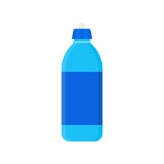 Plastic bottle vector illustration, flat style icon