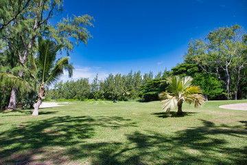 Golf track in Ile Aux Cerfs, Mauritius