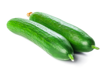 Cucumber isolated on white background