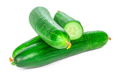 Cucumber isolated on white background