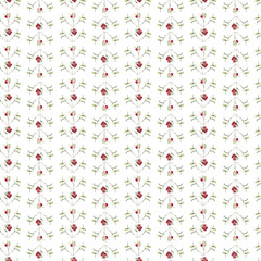 Watercolor forest seamless pattern.