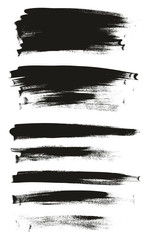 Calligraphy Paint Thin Brush Background Long High Detail Abstract Vector Background Mix Set 107