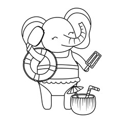 cute animal enjoying summer vacations