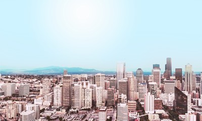 Modern office buildings in city