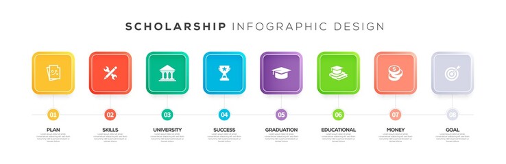 SCHOOLARSHIP INFOGRAPHIC CONCEPT