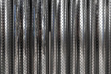 A modern style punch hole chrome metal