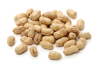 Obraz premium Peanuts on a white background