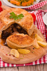 Steak pie. 