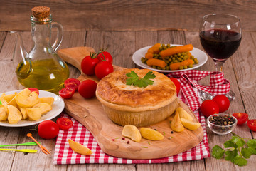 Steak pie. 