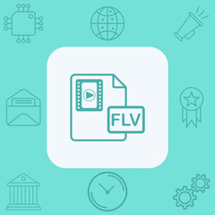Video file vector icon sign symbol