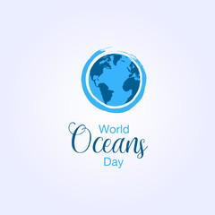 World Ocean Day Celebrate Vector Design