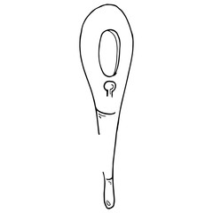 Thermometer icon. Vector illustration of electronic thermometer. Hand drawn medical equipment electronic thermometer.