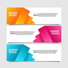 banner design with three choices of color variations,can be use for, landing page, website, mobile app, poster, flyer, coupon, gift card, smartphone template, web design