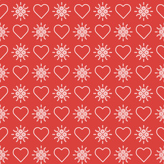 Seamless pattern with hearts. Valentine's Day