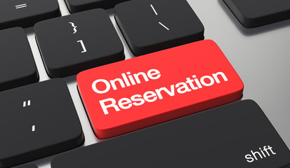 Online reservation concept.
