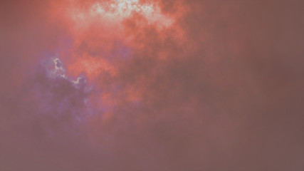 Fototapeta premium Flying through thundercloud lightning splash storm 3d animation
