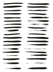 Calligraphy Paint Thin Brush Lines High Detail Abstract Vector Background Set 130