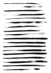 Calligraphy Paint Thin Brush Lines High Detail Abstract Vector Background Set 126