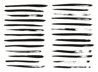 Calligraphy Paint Thin Brush Lines High Detail Abstract Vector Background Set 87