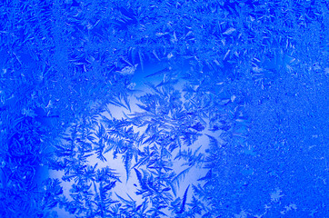Frost pattern on the window.