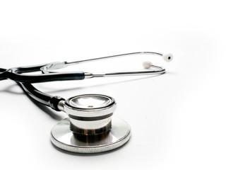 stethoscope on white background