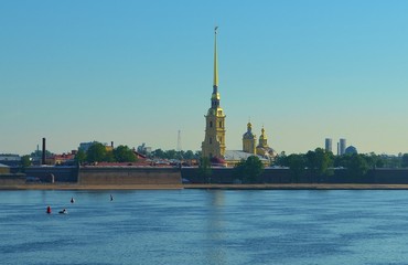 View of the Peter and Paul Fortress in St. Petersburg