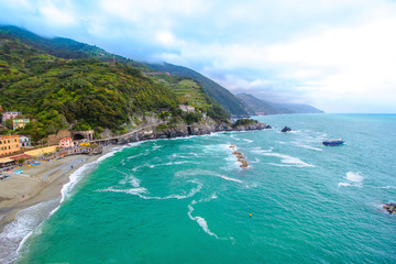 Naklejka premium Monterosso al Mare, a village in the Cinque Terre, italy