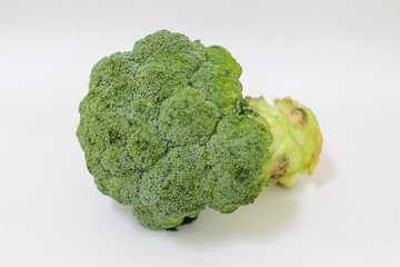 fresh broccoli isolated on white background