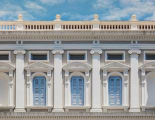 southeast aisa historic building facade detail