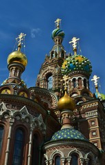 the dome of the temple of the Savior on blood in St. Petersburg