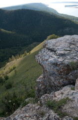 rocky hills on a cloudy day