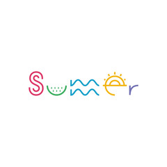Color logo summer. Summer time and mood