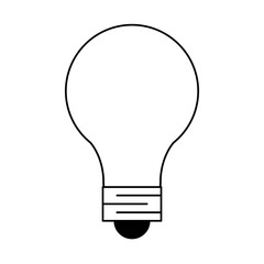 Bulb light energy and big idea symbol in black and white