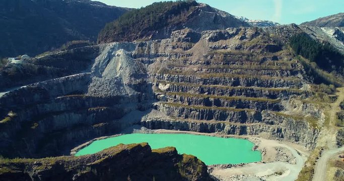 Mine pit near Bergen, Norway.