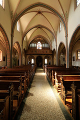 Fototapeta premium Church, Catholic Church, St. Laurentius, Bad Soden, Hesse, Germany, Europe