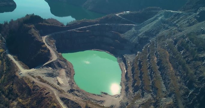 Mine pit near Bergen, Norway.