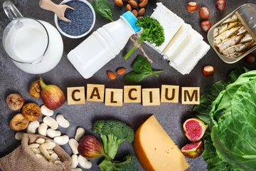 Fotobehang Foods rich in calcium © airborne77